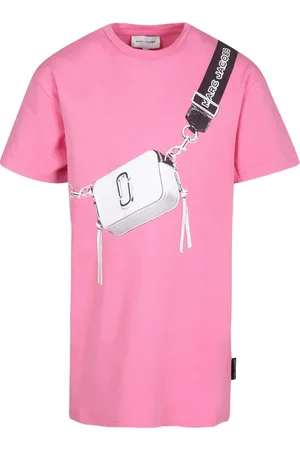 Marc Jacobs Vestido estilo playera con logo estampado y bolsa