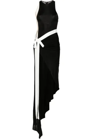 DAVID KOMA Vestido midi con detalle de moño