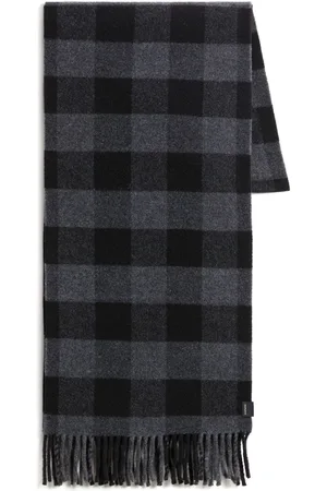Woolrich Mascada con bordes deshilachados y motivo de cuadros