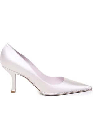 RENE CAOVILLA Zapatillas satinadas con tacón de 50mm