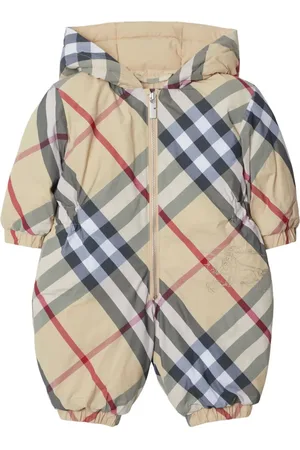 Burberry Traje capitonado con motivo de cuadros