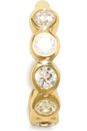 COMPLETEDWORKS Arete ear-cuff Arc bañado en oro de 18kt con circonita