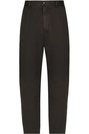 Dolce & Gabbana Pantalones tapered con etiqueta del logo