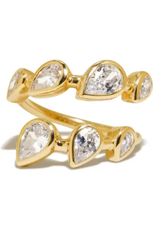 COMPLETEDWORKS Anillo Arc bañado en oro de 18kt con circonita