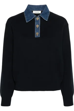 Sandro Playera tipo polo con detalle de mezclilla