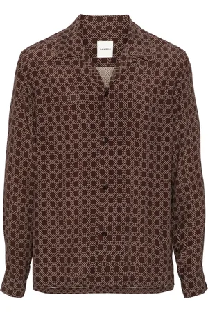 Sandro Camisa satinada con estampado Interlock