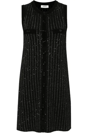 Sandro Vestido corto tejido con detalle de lentejuelas