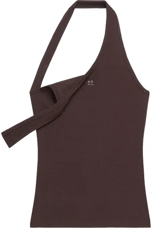 Courrèges Camiseta de canalé asimétrica años 90