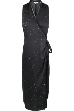 Vince Vestido midi con estampado de lunares