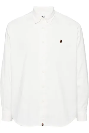 A Bathing Ape Camisa con logo bordado