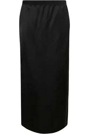 WARDROBE.NYC Falda midi con acabado satinado
