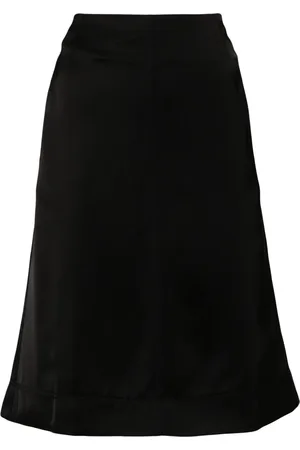 Totême Falda midi con diseño satinado