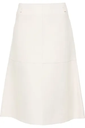 Totême Falda midi de cuero