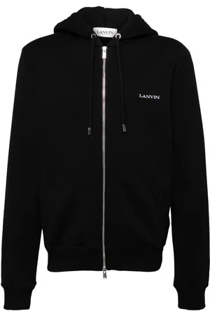 Lanvin Hoodie con cierre y estampado de archivo