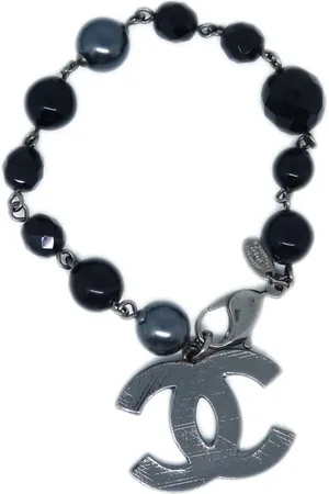 CHANEL Pulsera con cuentas y logo CC 2008