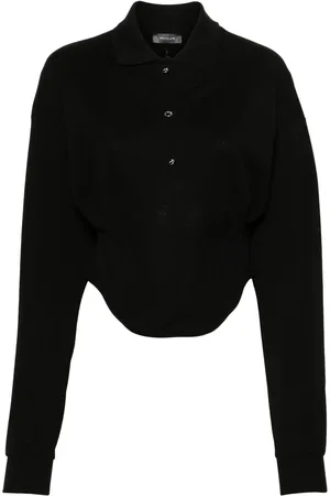 MUGLER Playera tipo polo estilo corset