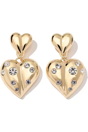 Carolina Herrera Aretes en forma de corazón