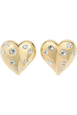 Carolina Herrera Aretes de corazón con apliques