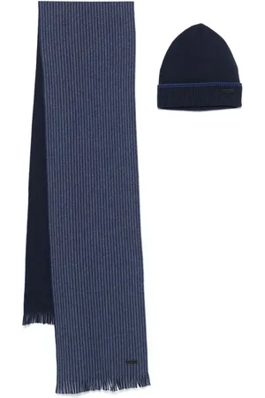 HUGO BOSS Set de mascada con monograma en jacquard