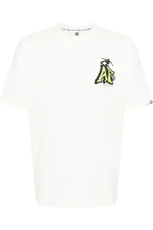 A Bathing Ape Playera con logo estampado