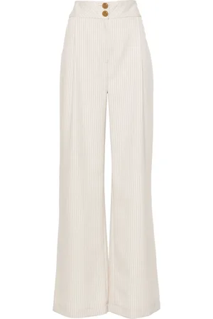 MITILIANE COUTURE Pantalones anchos con rayas diplomáticas estampadas