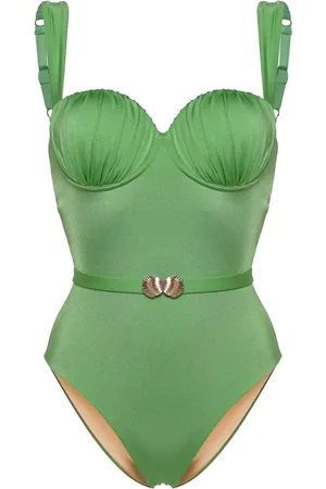Noire Swimwear Traje de baño balconette fruncido con cinturón