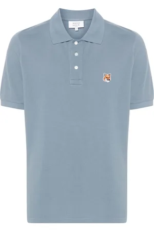 Maison Kitsuné Playera tipo polo con parche Fox Head