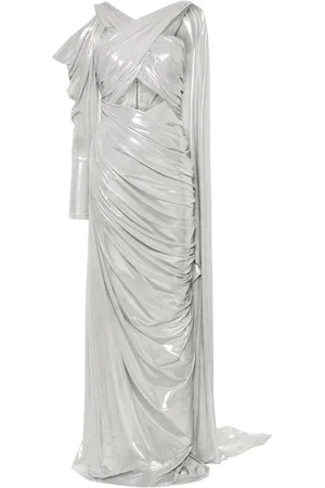 MITILIANE COUTURE Vestido largo con efecto metalizado