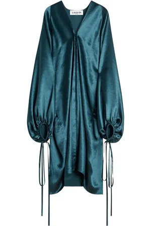 Lanvin Vestido midi con acabado satinado