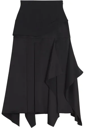 Lanvin Falda midi con detalle drapeado