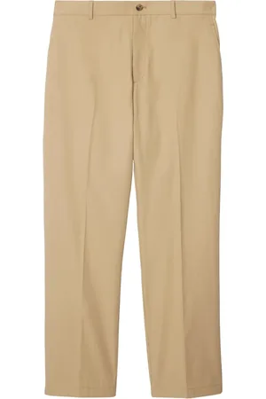 Burberry Pantalones chinos con logo bordado