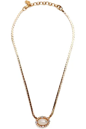 Dior Collar con perlas artificiales y detalles de strass