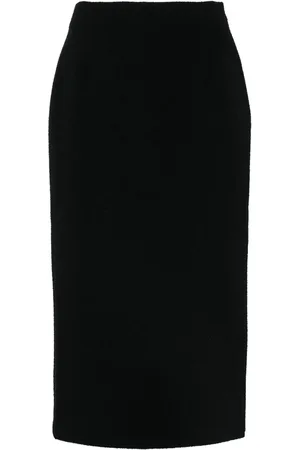 Alessandra Rich Falda midi de tweed