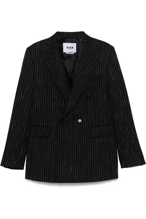Msgm Blazer con motivo de rayas diplomáticas