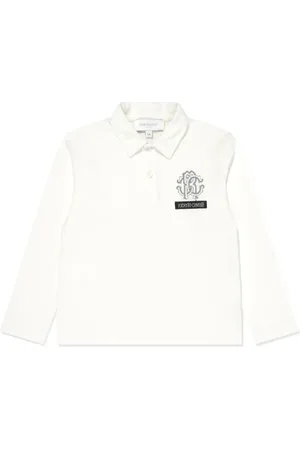 Roberto Cavalli Playera tipo polo con logo bordado