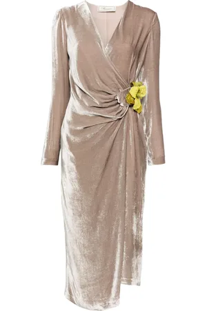 BLUMARINE Vestido midi de terciopelo