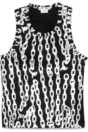 Comme des Garçons Top con estampado de cadena