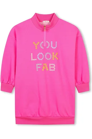 Billieblush Vestido estilo sudadera con cierre en el cuello