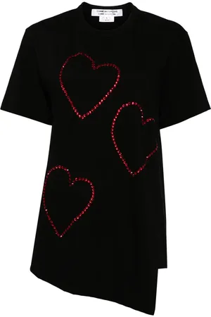 Comme des Garçons Playera con detalles de cristal
