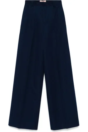Twin-Set Pantalones anchos con rayas diplomáticas estampadas