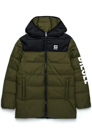 Diesel Abrigo capitonado con logo estampado