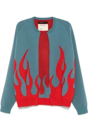 Frenckenberger Cárdigan con llamas en jacquard