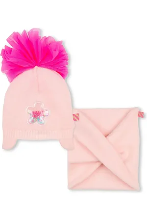 Billieblush Set de gorro y cuello con detalle de pompón