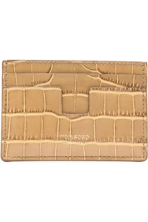 Tom Ford Tarjetero con efecto de piel de cocodrilo