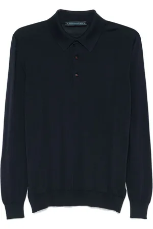 Kiton Playera tipo polo de tejido fino