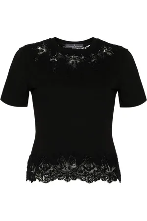 ERMANNO SCERVINO Playera con paneles de encaje