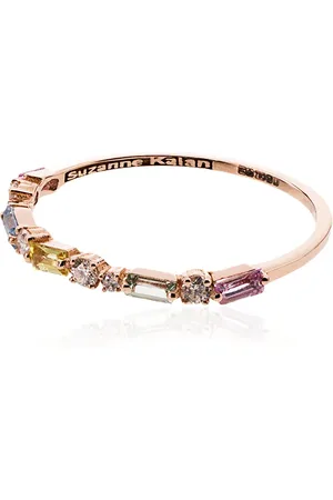Suzanne Kalan Anillo Firework en oro rosa de 18kt con zafiros y diamantes