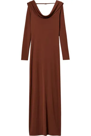 Twin-Set Vestido largo con diseño drapeado