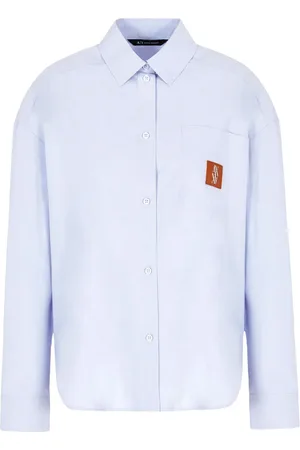 Armani Exchange Camisa con botones y parche del logo