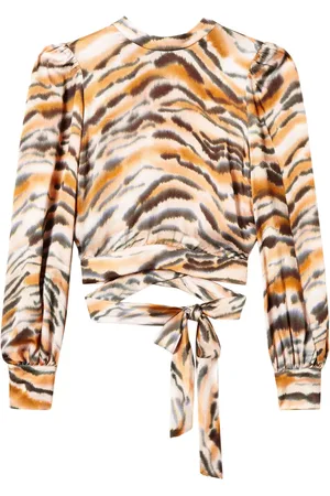 Twin-Set Blusa corta con estampado de tigre